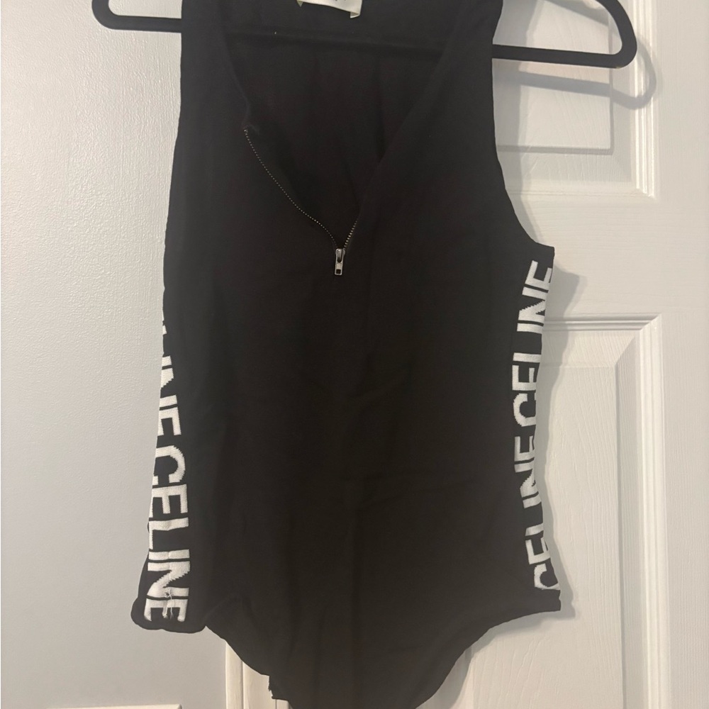 Celine Black Sleeveless Top